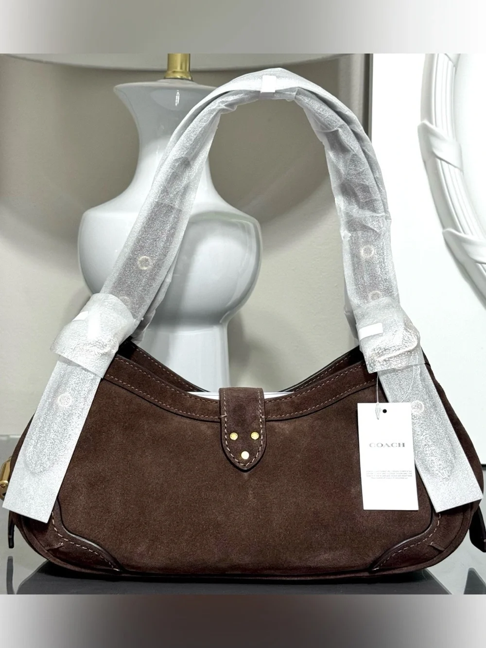 COACH Drifter Shoulder Bag 31, DARK CHOCOLATE